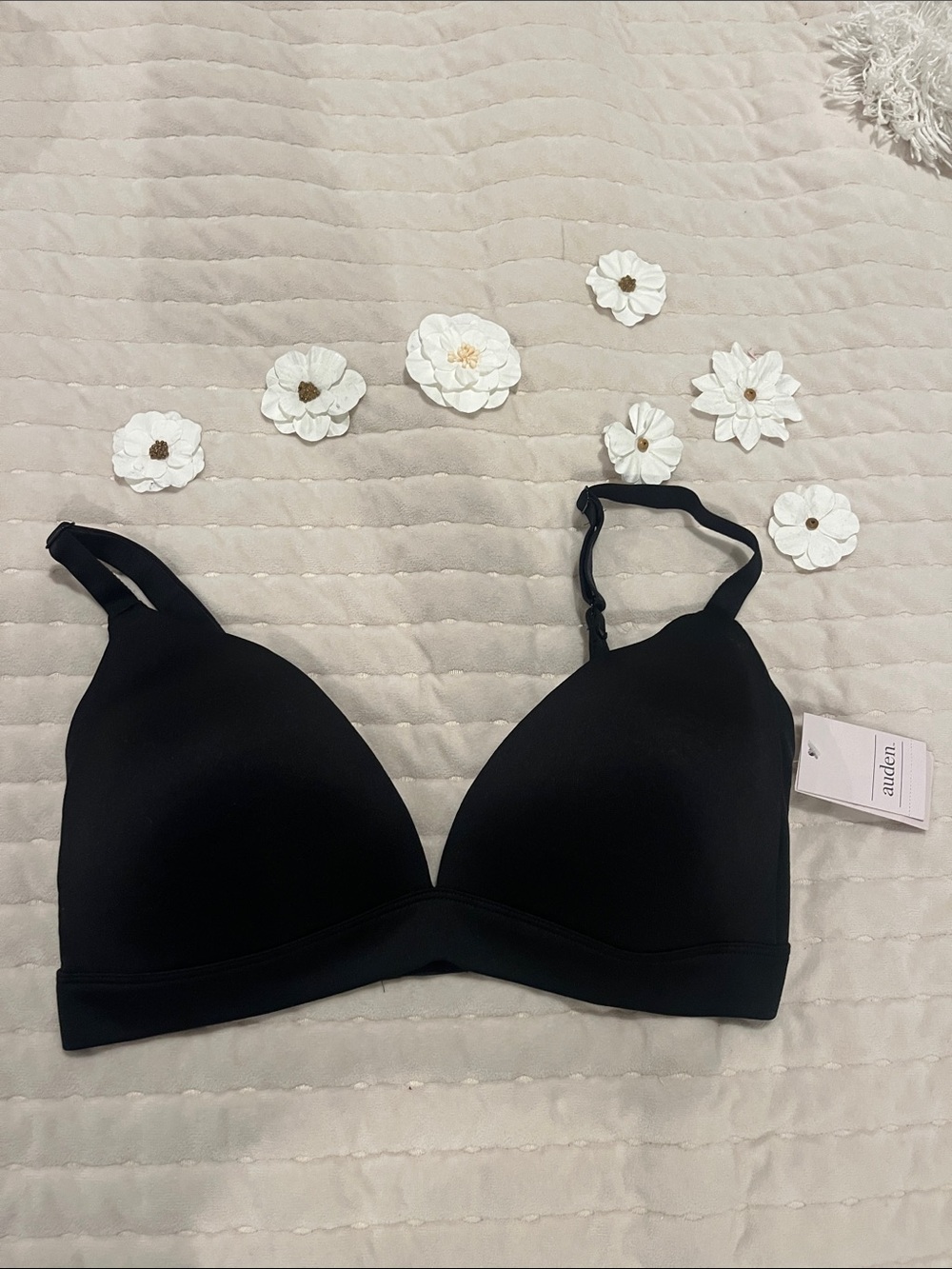 Auden Black Wireless Smooth T-Shirt Bra